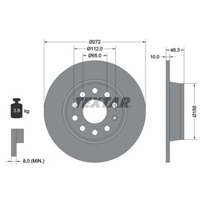 DISK ZADNJI  272 x 10  5/112 - GOLF VI/VII: 09-