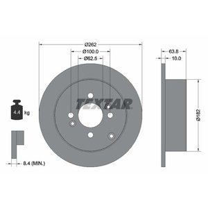 DISK ZADNJI  262 x 10  4/100 - ACCENT III 05-/GETZ 15CRDI 03-