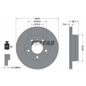 DISK ZADNJI  276 x 19  5/120 - E46