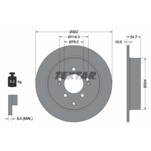 DISK ZADNJI 302 X 10 5X114,3 - TUCSON/SPORTAGE  16-