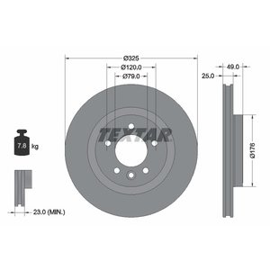 DISK ZADNJI 325x25  5/120 - RANGE ROVER IV (L405)