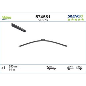 METLICA POZADI 350mm - SILENCIO REAR VALEO