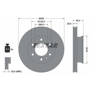 DISK PREDNJI  300 x 28  6/130 - CRAFTER/SPRINTER  06-