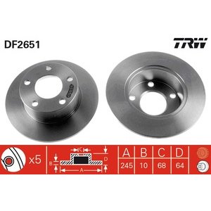 DISK ZADNJI  245 x 10  5/112 - PASSAT/AUDI 100/A6