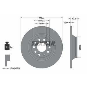 DISK ZADNJI  302 x 12  5/112 - A6 (4F)  04-11