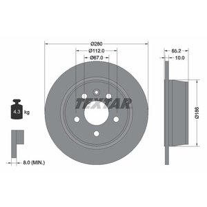 DISK ZADNJI  280 x 10  5/112 - W638 VITO 96-