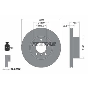 DISK PREDNJI  300 x 24  5/120 - BMW 3 E90