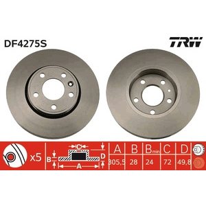DISK PREDNJI  305 x 28  5/118 - VIVARO 08/00