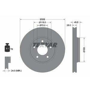 DISK PREDNJI  305 x 28  5/118 - VIVARO 08/00