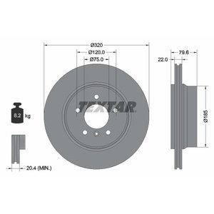 DISK ZADNJI  320 x 22  5/120 - BMW X3 (E83)  04-