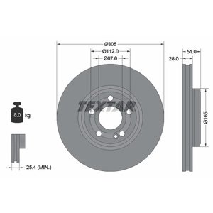 DISK PREDNJI 305x28  5/111,5 - A-CLASS (W177)