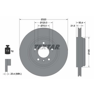 DISK ZADNJI  320 x 22  5/120 - BMW 3 (E46)  99-