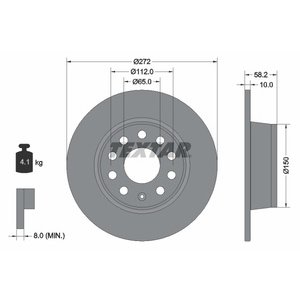DISK ZADNJI  272 x 10  5/112 - Q2 (GAB)  16-