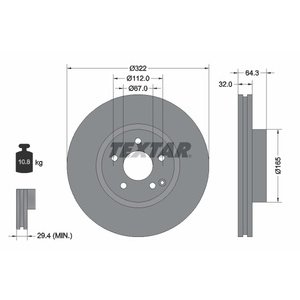 DISK PREDNJI  322 x 32  5/112 - E - CLASS (W212)