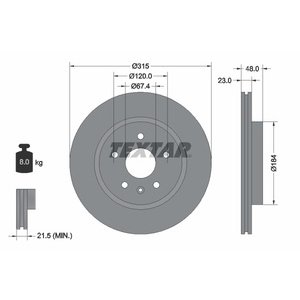 DISK ZADNJI  315 x 23  5/120 - INSIGNIA 08-, SAAB 9-5 10-12