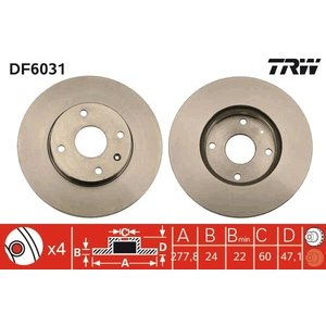 DISK PREDNJI  278 x 24  4/141 - EPICA 05-