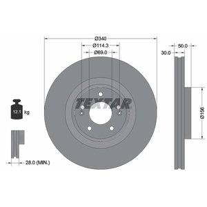 DISK PREDNJI 340 X 30 - HYUNDAI SANTA FE IV