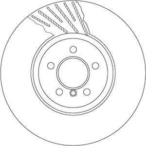 DISK PRED. DESNI 374x36 5/120 - BMW 5/6/7 08-