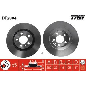 DISK PREDNJI  280 x 22  15 - GOLF IV,A3,OCTAVIA