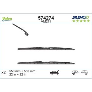 METLICE BRISACA, SET 550/550mm - A4 B6/B7: 11.00-06.08
