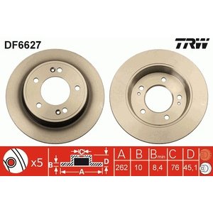 DISK ZADNJI  262 x 10  5/114 - i30/CEED 1.4,1.6 (CRDi) 11-