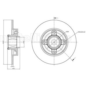 DISK ZADNJI  249 x 9 4/108 - C4 SA LEŽAJEM
