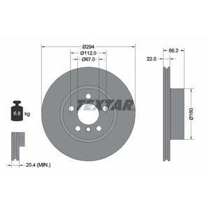 DISK PREDNJI 294 X 22 5X112 - BMW 3 (G20, G80, G28)