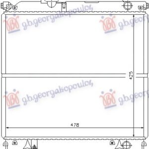 HLADNJAK MOTORA 1.6 16V (AUTO) (+AC) (428x488x26) (NISSENS) - SUZUKI VITARA 2D 1989-2005 (ET/TA/TD)