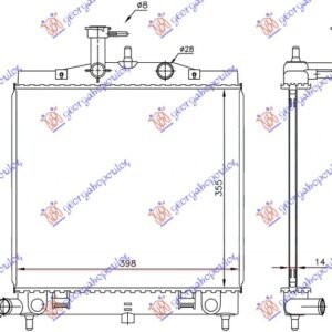 HLADNJAK MOTORA (35.5x39.5) (NRF) - KIA PICANTO 2008-2011 (SA)