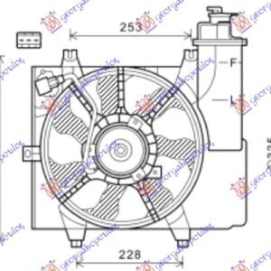 VENTILATOR KOMPLET (BENZIN) (SA POSUDOM) - KIA PICANTO 2008-2011 (SA)