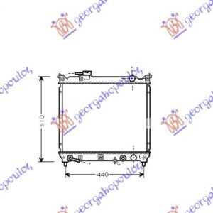 HLADNJAK MOTORA 1.6 16V (AUTO) (+AC) (428x488x26) - SUZUKI VITARA 4D 1992-2005 (ET/TA/TD)
