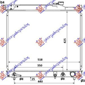 HLADNJAK MOTORA 2.0 TDi (AUTO) (42x52x25) - SUZUKI GRAND VITARA 1999-2005 (ET/TA/TD)