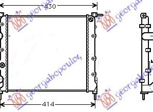 HLADNJAK MOTORA BENZIN (-AC) (35x37) SA PUMPOM - RENAULT CLIO II 1998-2001 (BB/CB)