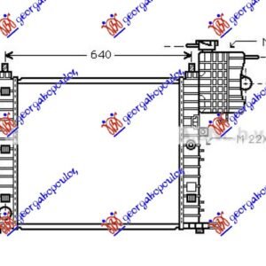 HLADNJAK MOTORA BENZIN/DIZEL (MAN) (-AC) (570x560) - MERCEDES VITO 1996-2004 (W638)
