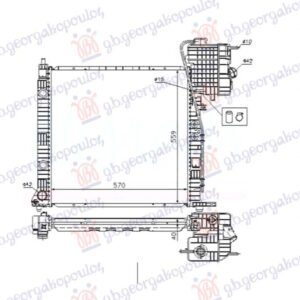 HLADNJAK MOTORA 2.2 CDI DIZEL (MAN) (-AC) (570x560) 99-03 - MERCEDES VITO 1996-2004 (W638)