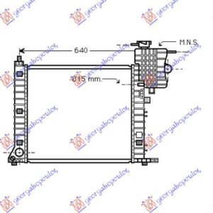 HLADNJAK MOTORA 2.2 CDI (MAN) (+AC) (570x560) 99-03 (MAHLE PREMIUM LINE) - MERCEDES VITO 1996-2004 (W638)