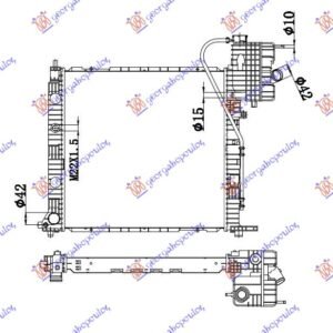 HLADNJAK MOTORA 2.2 CDI (MAN) (+AC) (57x56) 99-03 - MERCEDES VITO 1996-2004 (W638)