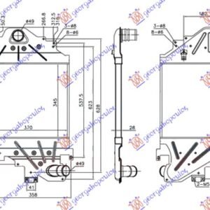 HLADNJAK INTERKULERA 1.5 DCi DIZEL (345x370x28) - RENAULT CLIO II/CAMPUS/THALIA 2001-2006 (BB/CB)
