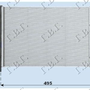 HLADNJAK MOTORA BENZIN/DIZEL (48x41) (BEZ PUMPE) (NA SRAF) - RENAULT CLIO II/CAMPUS/THALIA 2001-2006 (BB/CB)