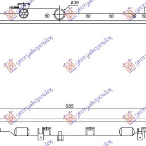 HLADNJAK MOTORA 1.6/2.0/2.5 BENZIN (34x68.6x16) - SUBARU IMPREZA 2001-2008 (GD/GG)
