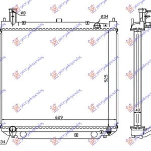 HLADNJAK MOTORA 2.4 TD (52.5x62.5x48) - TOYOTA HI-ACE 1995-2006 (LXH-RCH)