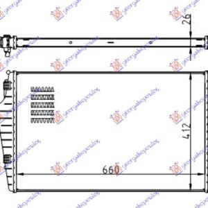 HLADNJAK INTERKULERA 2.5 TDi DIZEL (650x420x26) - AUDI A6 1997-2004 (4B2/4B4/4B5/4B6)