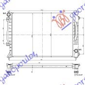 HLADNJAK MOTORA 2.7I 24v - 2.5TDi (MAN) (63x45x30) - AUDI A6 1997-2004 (4B2/4B4/4B5/4B6)