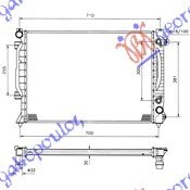 HLADNJAK MOTORA (AUTO) (63x45x30) - AUDI A6 1997-2004 (4B2/4B4/4B5/4B6)
