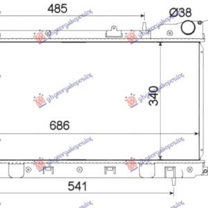HLADNJAK MOTORA 2.0 S TURBO (MAN) (340x689x16) - SUBARU FORESTER 1998-2002 (SF)