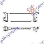 HLADNJAK INTERKULERA 1.7 CDi (391x115x34) - MERCEDES A CLASS 1998-2004 (W168)