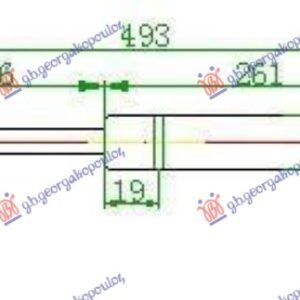 AMORTIZER GEPEK VRATA -00 (492L-470N) - SKODA OCTAVIA 4 1997-2010 (1U2/1U5)