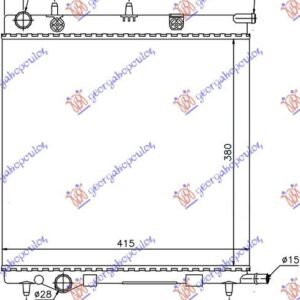 HLADNJAK MOTORA 1.1/1.4/1.6 BENZIN (380x390) - CITROEN C2 2008-2010 (JM)