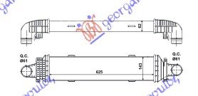 HLADNJAK INTERKULERA 2.1-3.0 CDi (625x143x62 - MERCEDES C CLASS 2007-2011 (W204)