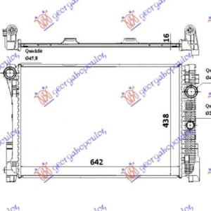 HLADNJAK MOTORA 1.8/2.5/3.0 16V/24V 2.2 Cdi (MAN) (64x45x2.6) - MERCEDES C CLASS 2007-2011 (W204)